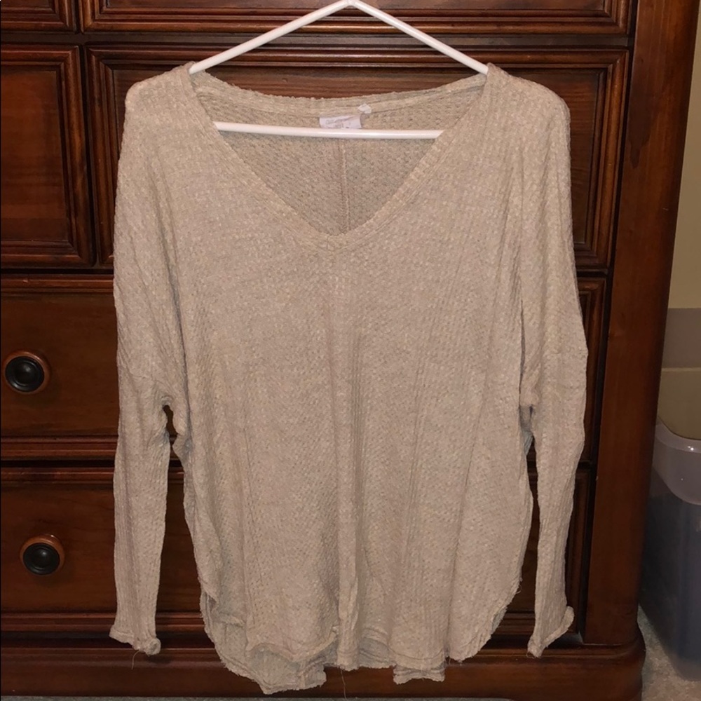 Urban Outfitters tan long sleeve top